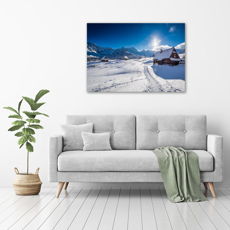 Glass Print Wall Art 100X70cm Image Printed On Glass Decorative Wall Picture Behind Toughened / Tempered Safety Real Glass For Kitchen & Living Room Theme:Hale Tatry