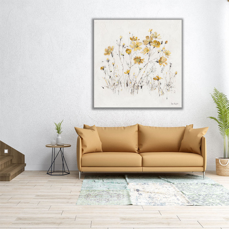Fleurs sauvages II - reproduction d'art sur toile, H 12 po x l 12 po