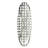 Vintage Themed 12.4X3.1X37.4 Metal Wall Art, 100% Iron, Ravishing Silver Grid 12.5"X3"X37.5" Art With Grid, Rustic Style, Enrapturing