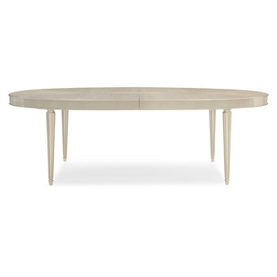 Maple Oval Metal Base Dining Table