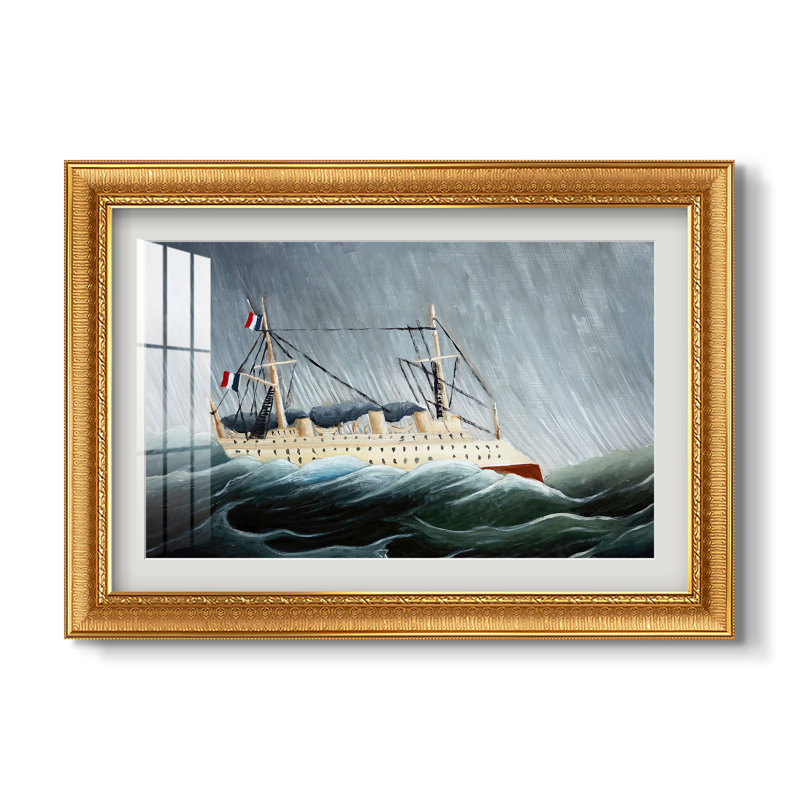 Un bateau dans une tempête (Navire dans la tempête), v. 1899-Henri Rousseau-Impression encadrée personnalisée