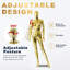 Mannequin femme complet - Mannequin de corps complet ajustable 70 po, modèle en plastique amovible avec finition plaquée or, base et base en métal