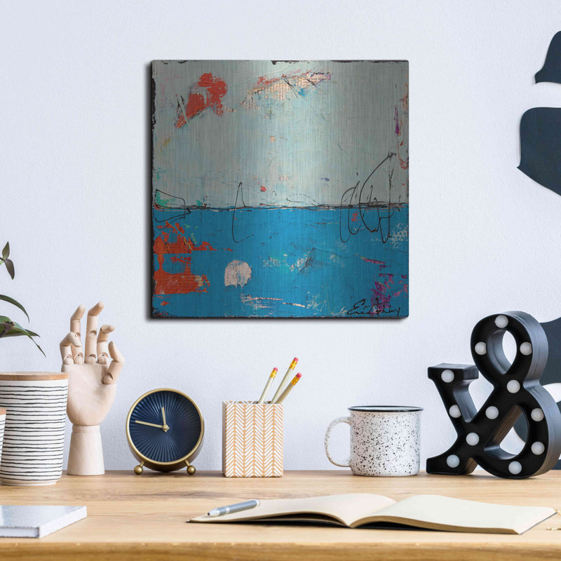 «Red Bound» par Erin Ashley, art mural en métal Red Barrel Studio®, H 12 po x l 12 po