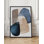 Bleu marine et formes abstraites neutres - impression d'art minimaliste moderne