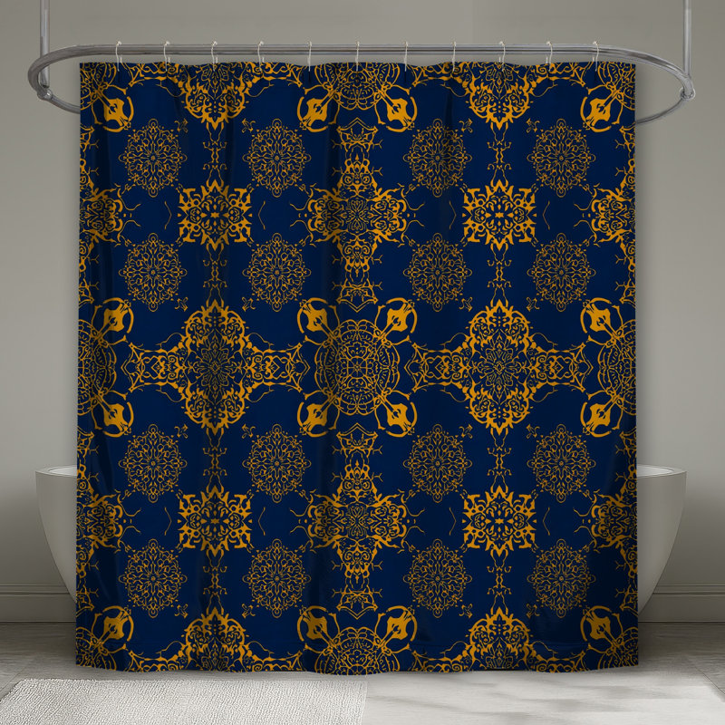 Rideaux de douche Intricate Gold, 70in W x 93in H