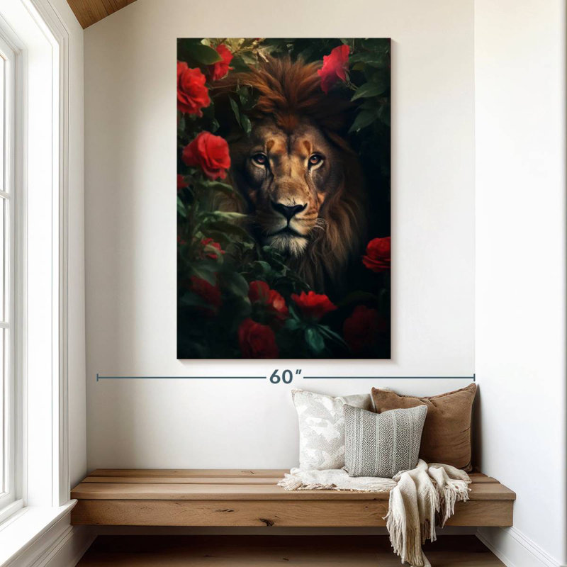 Brampt Lion Flowers, 51" H x 34" W