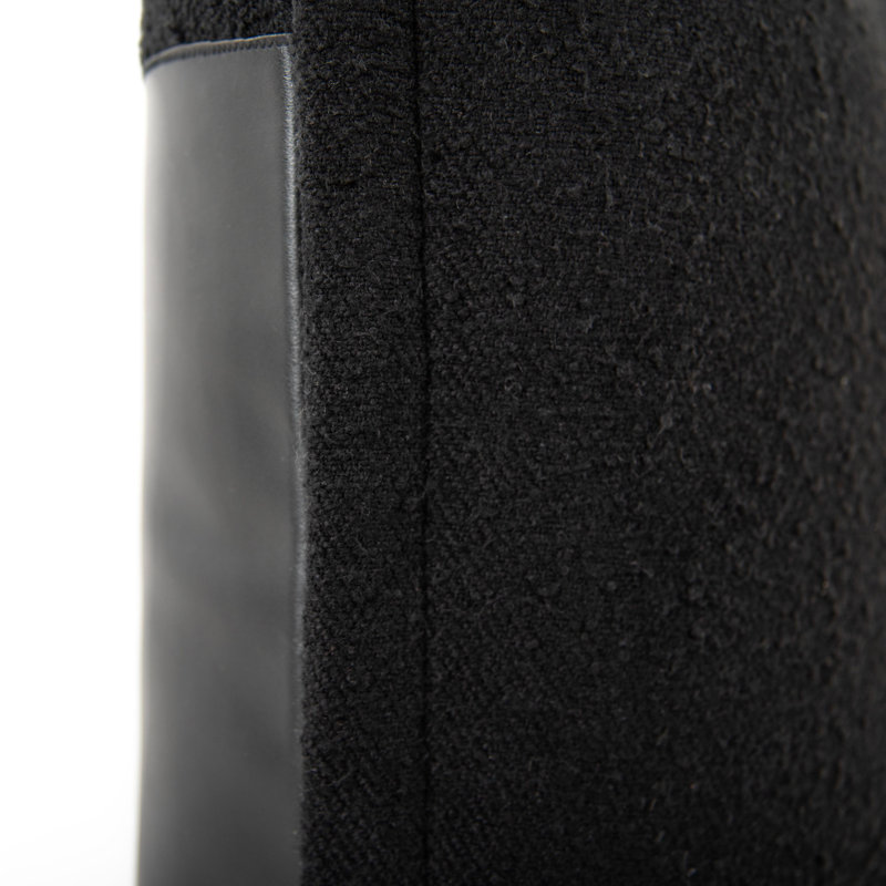 Coussin en coton / polyester, Polyester, Noir, noir, noir, noir