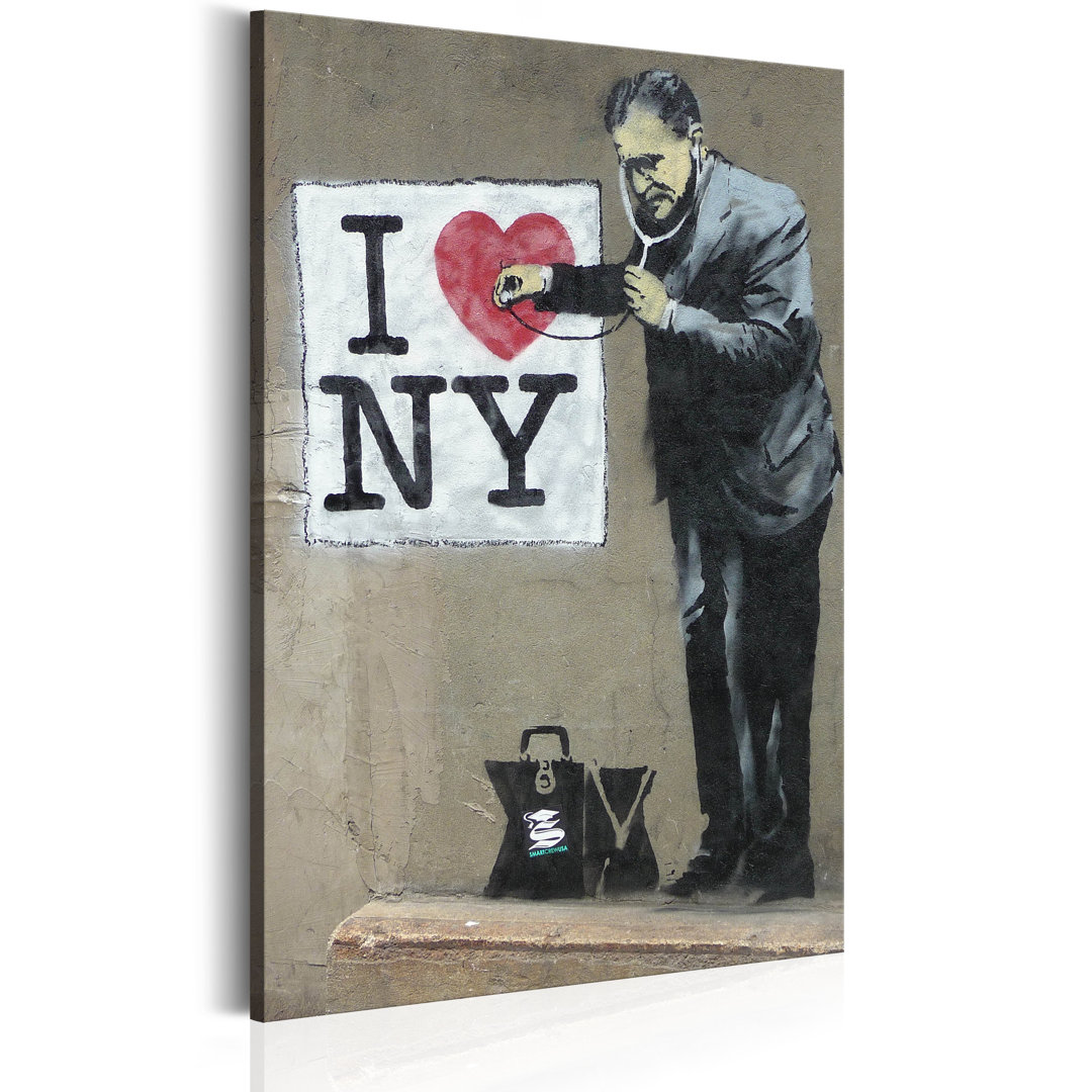 Leinwandbild - I Love New York by Banksy