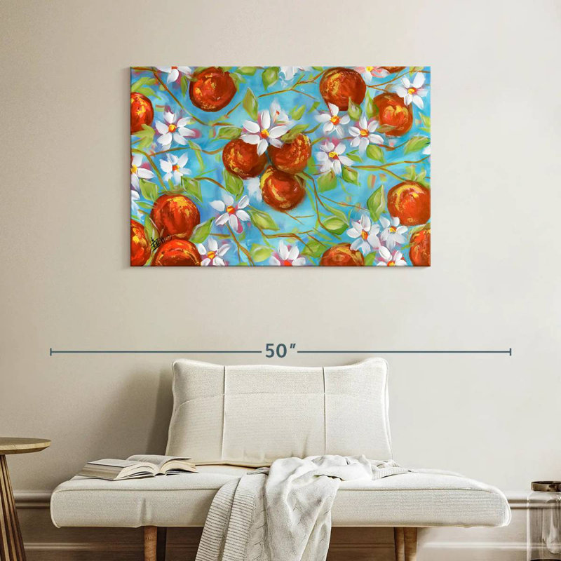 Yarlin Orange Blossoms, 26" H x 39" W