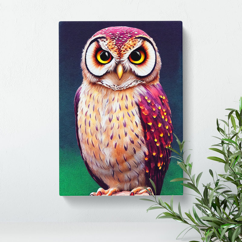 The Heavenly Owl - Wrapped Canvas, 60cm H x 40cm W x 3cm D