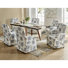 Gatlinburg Traditional 19"H Slipcovered Dining Chair with Hooded Caster Wheels