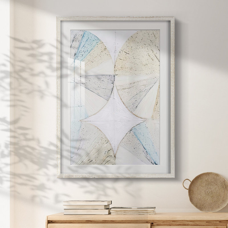 «Pie Charts II», impression encadrée, H 19,5 po x l 16,5 po, Blanc