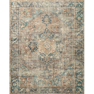 Loloi Margot Terracotta / Lagoon Area Rug feat. Cloudpile