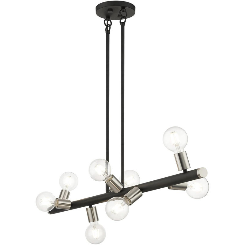 Lustre Jayquon, Noir / accents nickel brossé