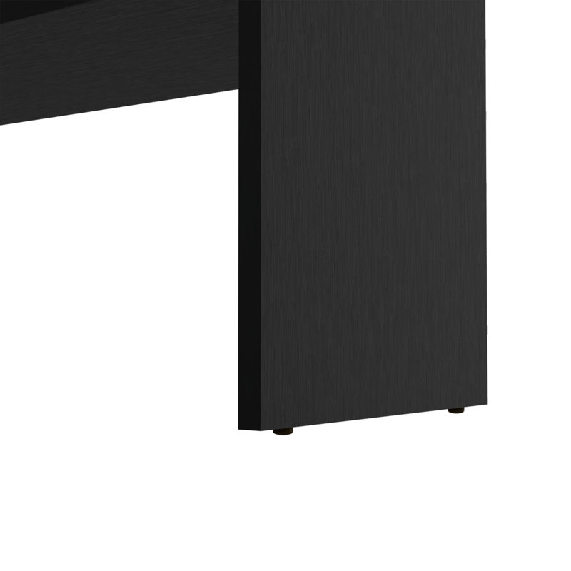 Console Vail en mélamine avec rangement ouvert, noir, Noir