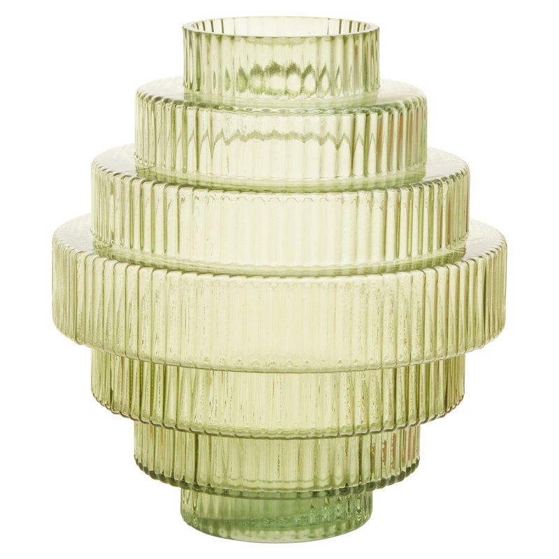 Oberlander Handmade Glass Table Vase, Green