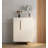 Cream-coloured rectangular solid wood shoe cabinet-2094544229