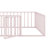 Floor Bed Frame With Fence And Door-1507780747