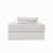 Rayures larges : Blanc et gris lait d'amande