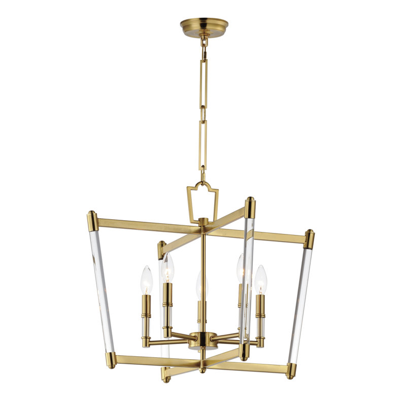 Bedolla 5 - Light Steel Dimmable Chandelier