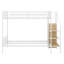 Lit superposé avec étagère grillagée, échelle de rangement latérale et garde-robe-2090875882