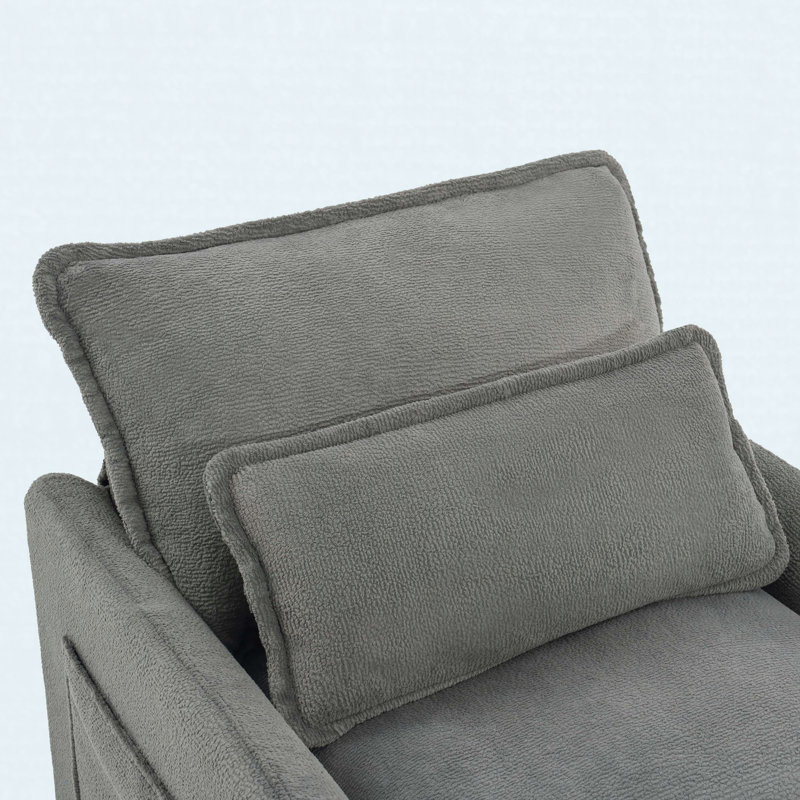 Causeuse moderne avec poches de rangement, gris, Gray