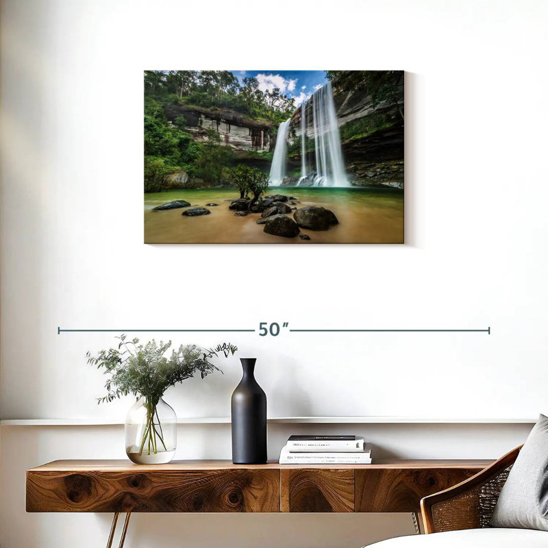 Alvord Rainforest Waterfall, 20" H x 30" W