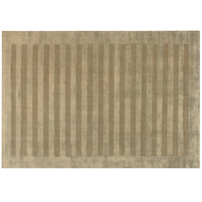 Wide Stripe Striped Area Rug in Gold