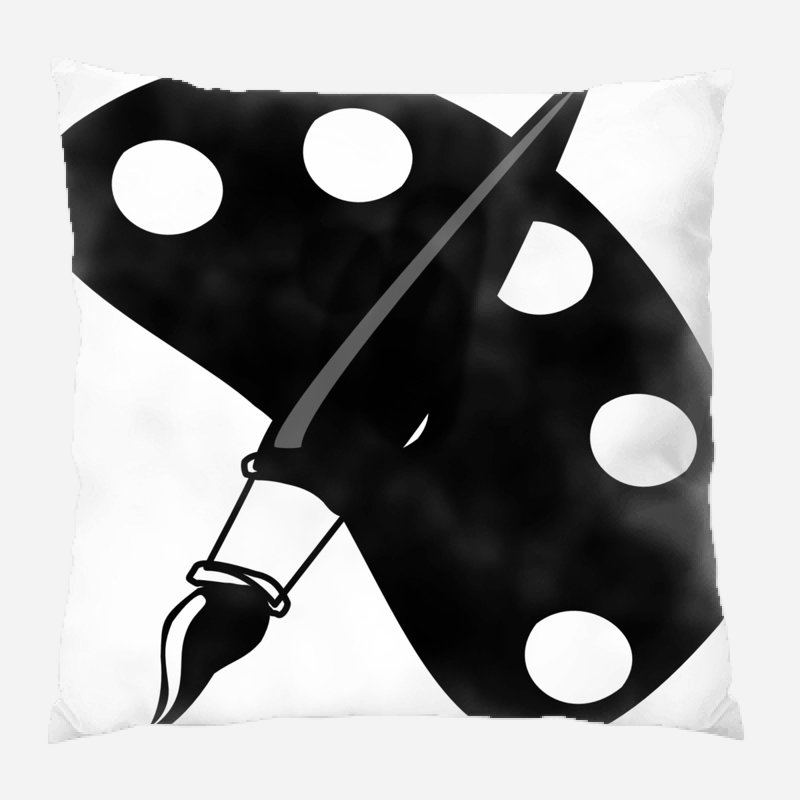 Housse de coussin d'extérieur carré Blasko, Blanc, Intérieur, Microsuède