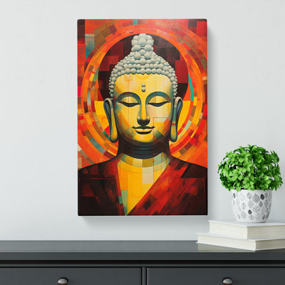 Buddha Geometric - No Frame Art Prints - Wrapped Canvas