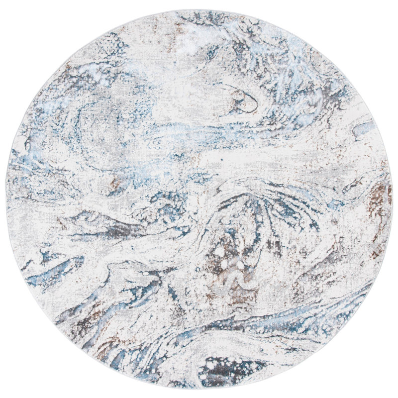 Nagao Performance Abstract Rug, Round 6'7"