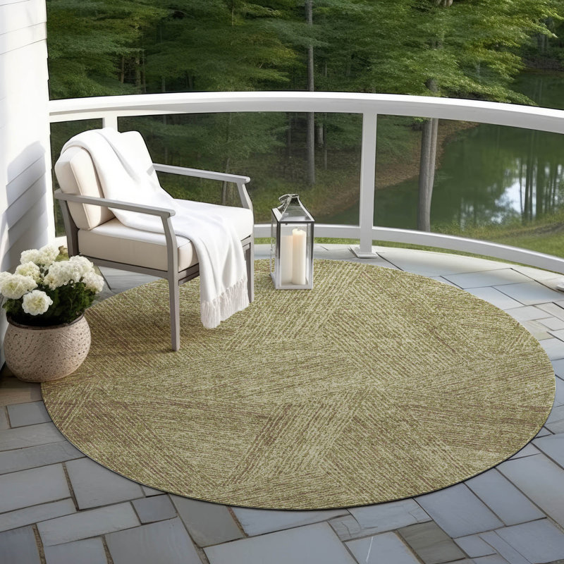 Tapis intérieur / extérieur vert Terra , 8 pi x 8 pi