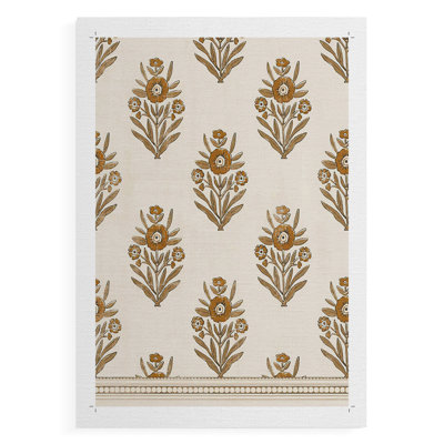 BlockPrintBloomsII - Impression sur toile seulement - NON-CADRE