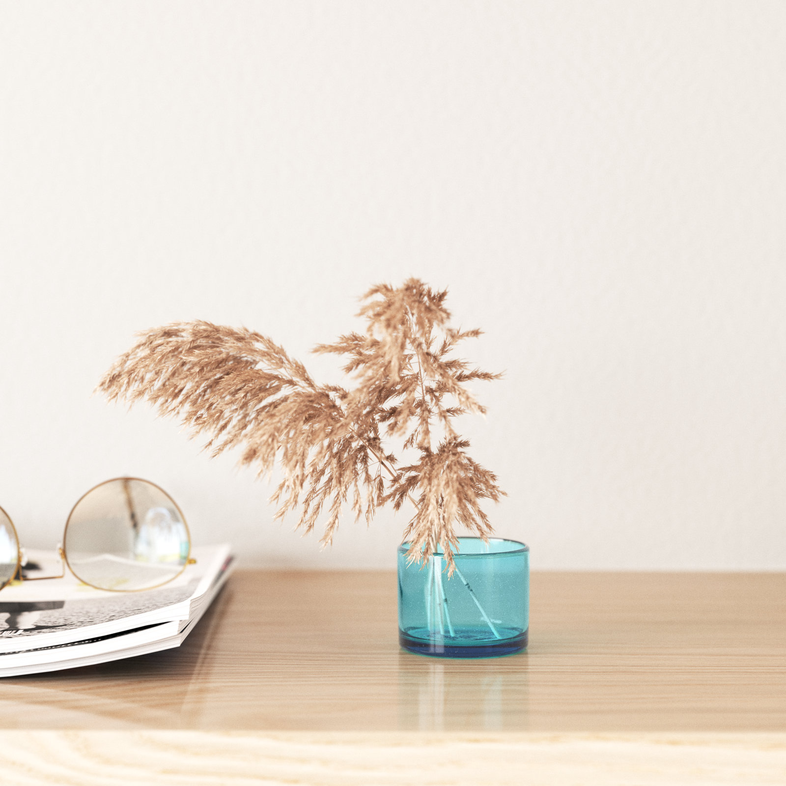Quin 3.1'' Glass Table Vase, Aqua