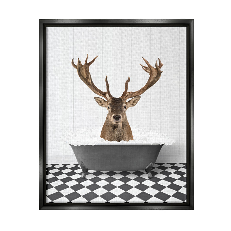 Art mural sur toile Trinx, Cadre flottant noir de jais, H 21 po x l 17 po x P 1,7 po
