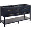 60" Robertson Double Bathroom Vanity Set with Oval Undermount Sinks-75246287-75246265-75246262
