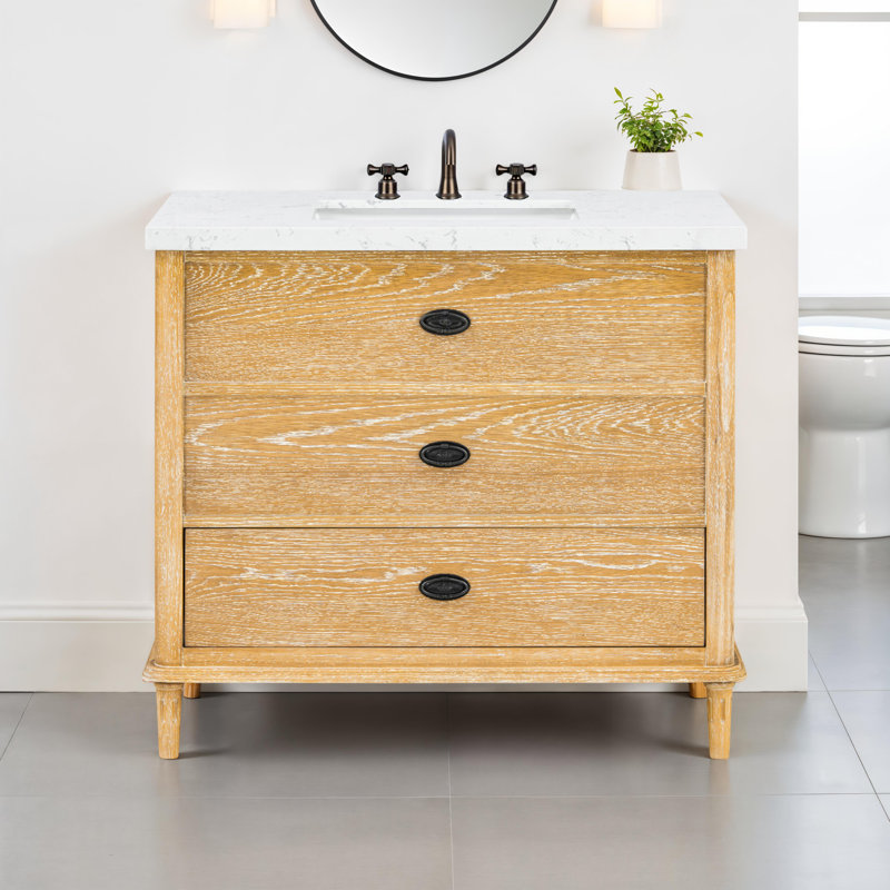 Meuble-lavabo à dessus en pierre 37 po Ferndale 