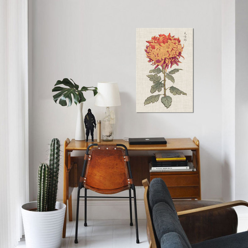 «Vibrant Mums III», impression sur toile tendue, H 18 po x l 12 po x P 1,5 po, Pas de tapis, Toile tendue