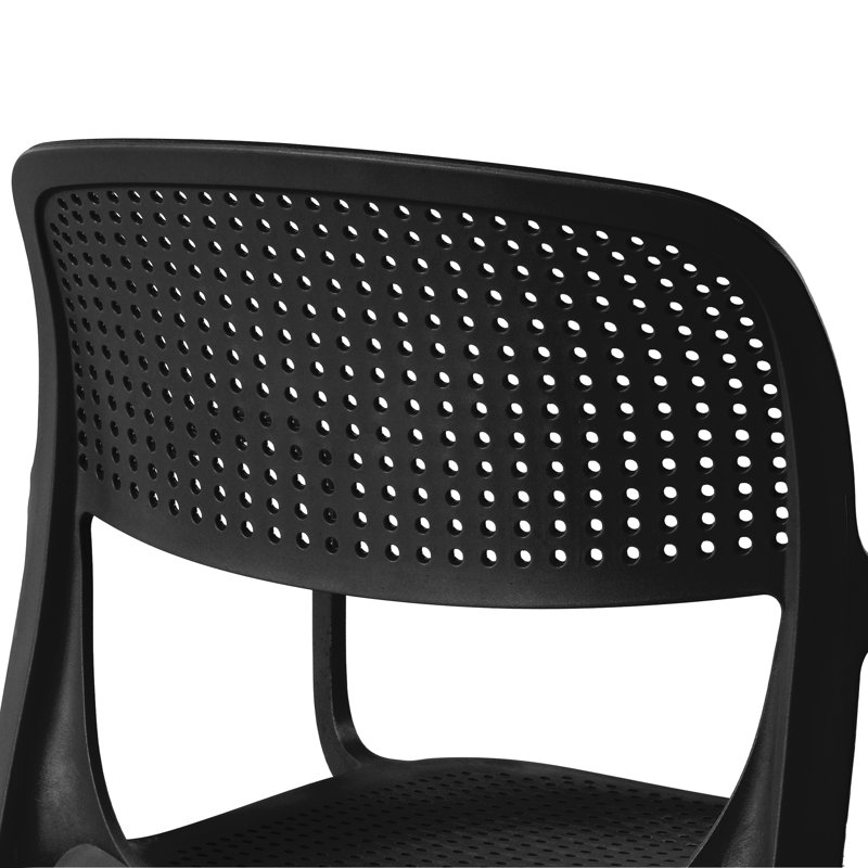 Outdoor Stacking Dining Armchair, Black