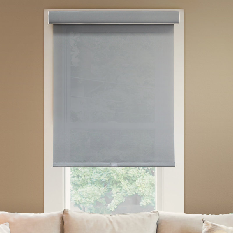 Shaunta Room Darkening Roller Shade, 66"W x 72"L, Pebble