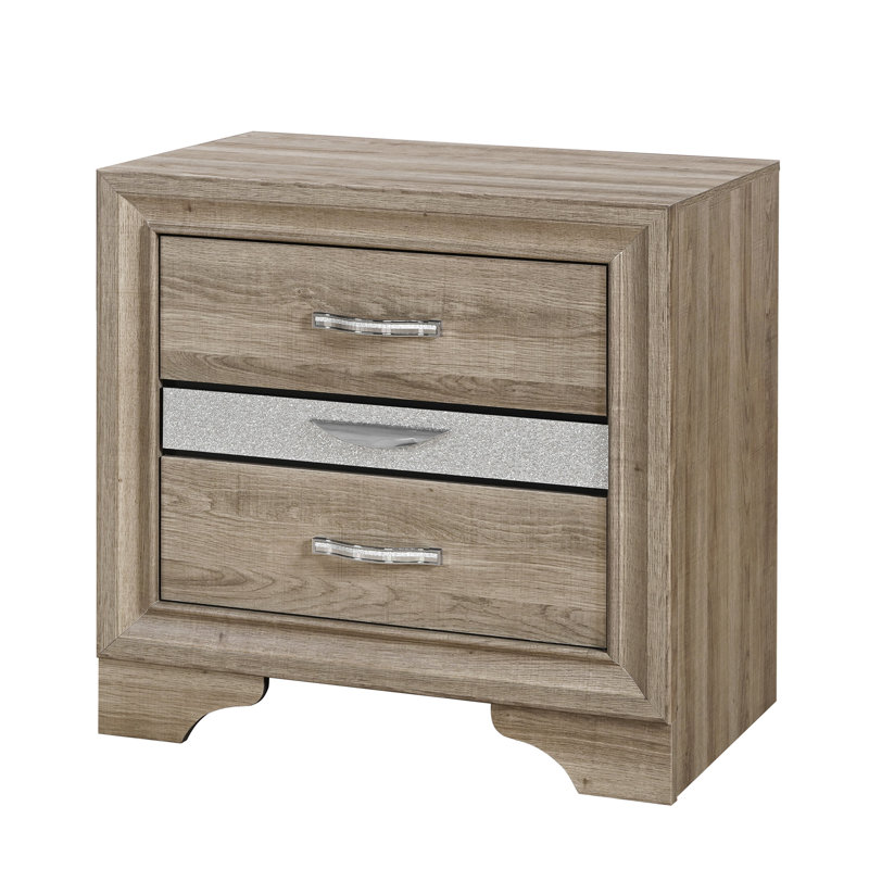 Table de chevet avec finition naturelle Ryder