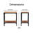 Serta Overland 2-Tier Side Table