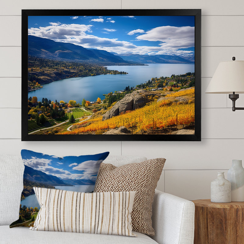 Impression sur toile Berman Canada Okanagan Serenity I, H 30 po x l 40 po x P 1,5 po, Cadre photo noir