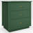 3-Drawer Dresser 24"W Solid Wood Fluted Chest With Built-In Outlets-1199026572