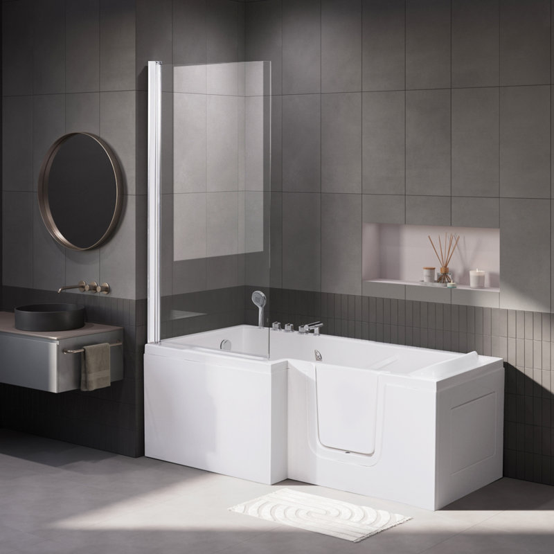 Coniston 1700mm x 855mm Freestanding Acrylic Bathtub, Left