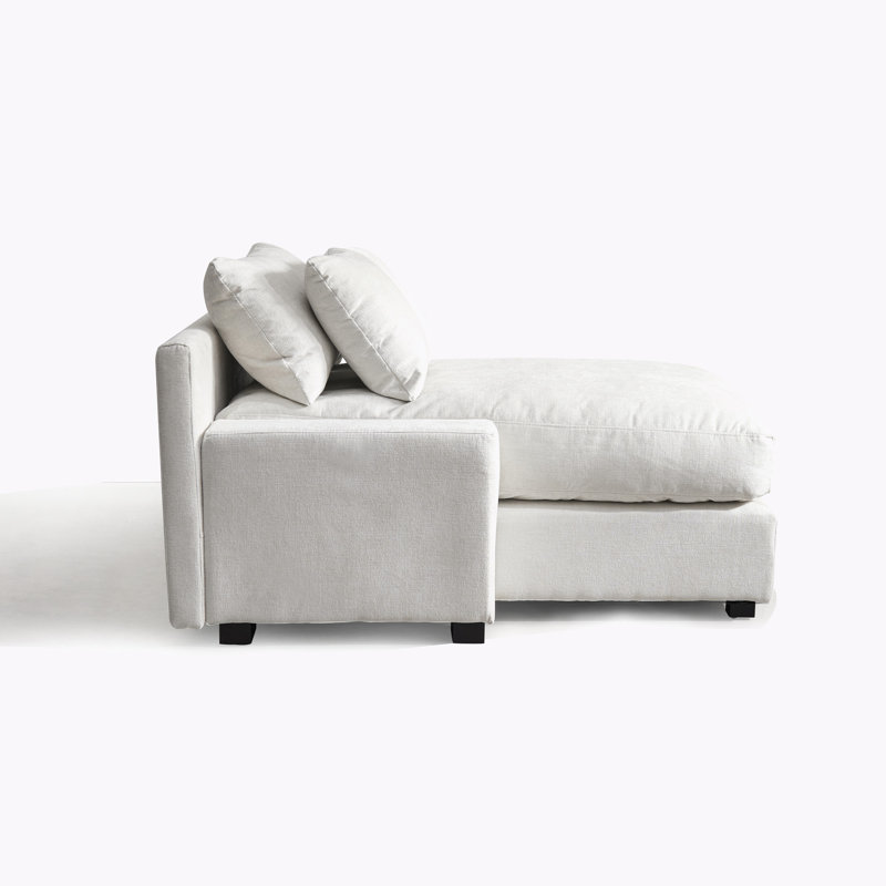 Canapé-lit en chenille, Chenille beige