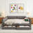 Elegant Upholstered Platform Bed With Usb Ports And 2 Drawers-1756690348