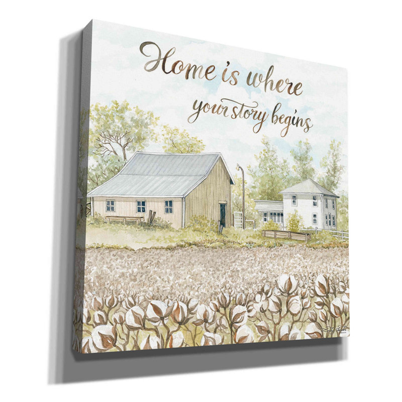 «Home Is Where Your Story Begins» par Cindy Jacobs, H 12 po x l 12 po x P 0,75 po