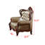 Fauteuil en cuir véritable capitonné American Luxury