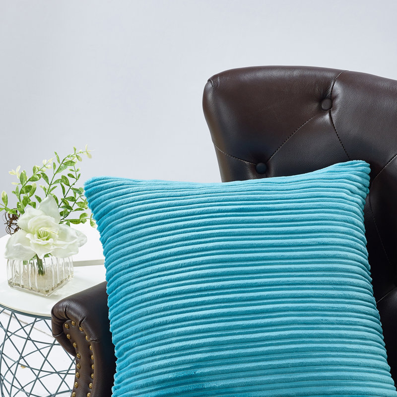 Housse de coussin carré en flanelle nervurée, Amphore